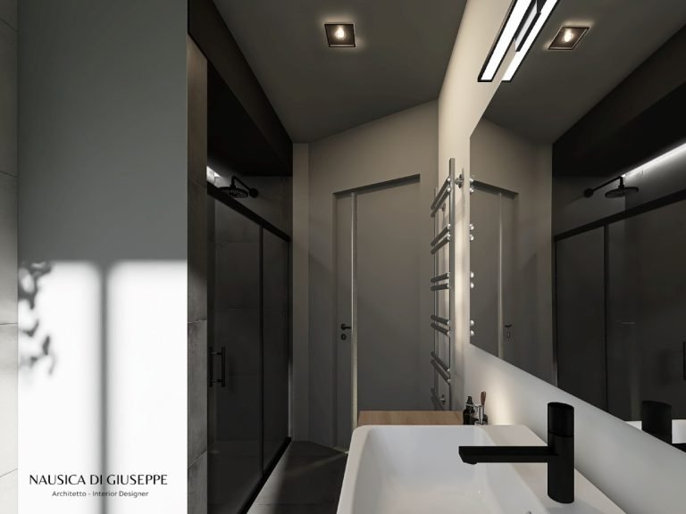 PROGETTO DEL BAGNO - CASA DEL GALLO - ARCHITETTO NAUSICA DI GIUSEPPE